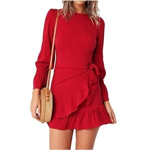 Long sleeve ruffle dress